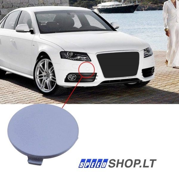 AUDI A4 B7 priekinio bamperio tempimo kilpos dangtelis